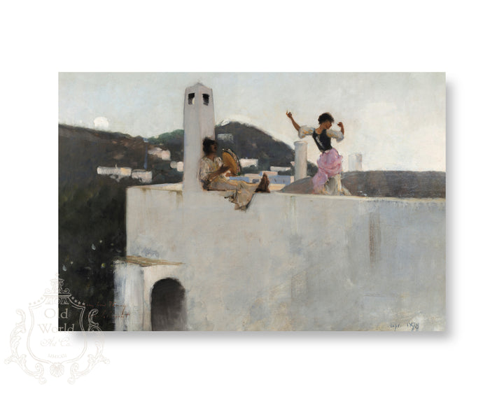 Capri Girl on Rooftop Print