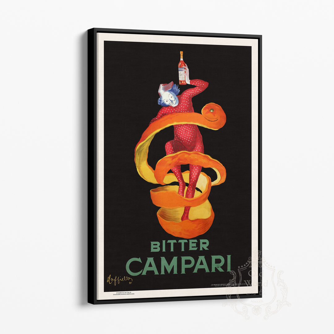 Bitter Campari Framed Canvas
