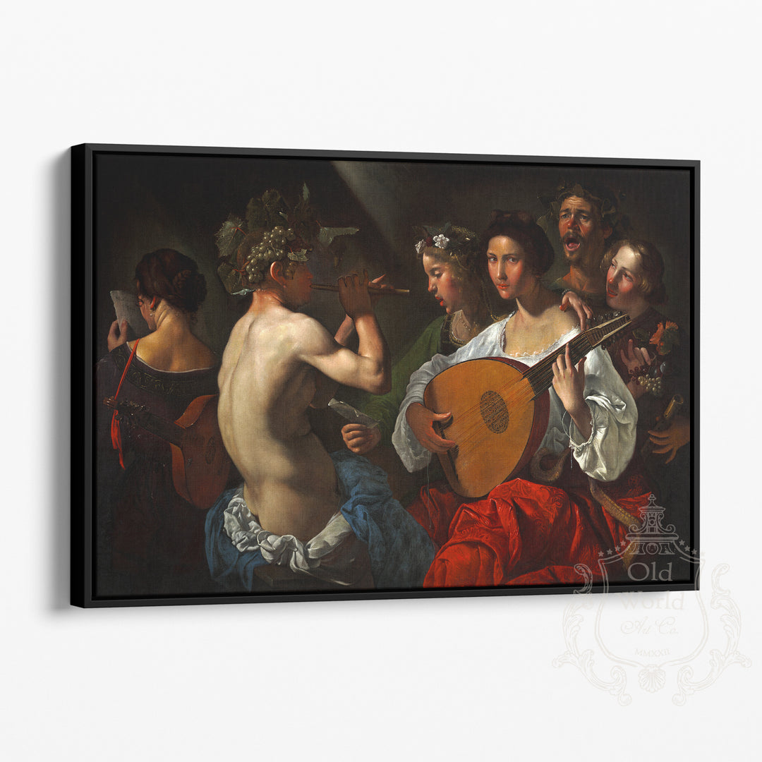 Bacchic Concert Framed Canvas