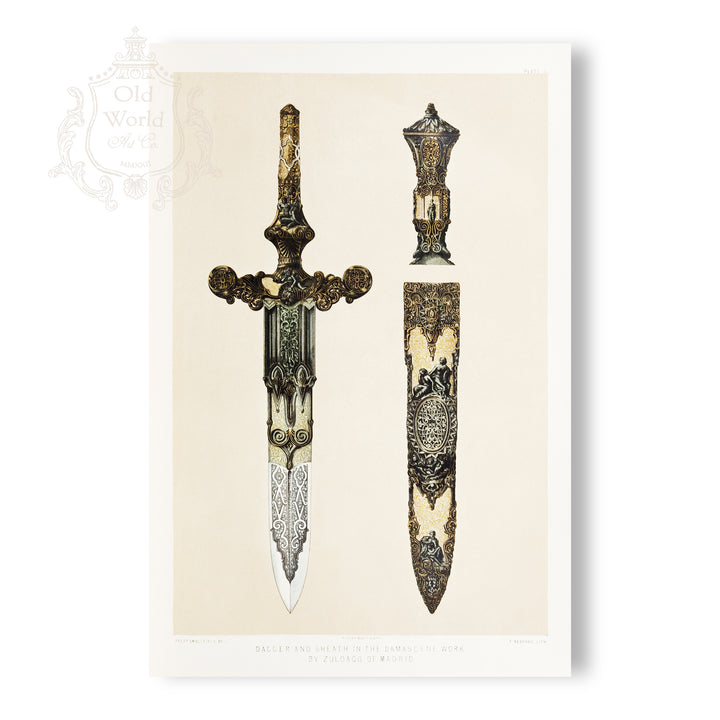 Ornate Dagger & Sheath Print